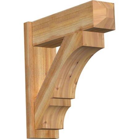 Balboa Rough Sawn Craftsman Outlooker, Western Red Cedar, 8"W x 28"D x 28"H